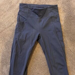 Blue lululemon leggings - time to sweat crop “23